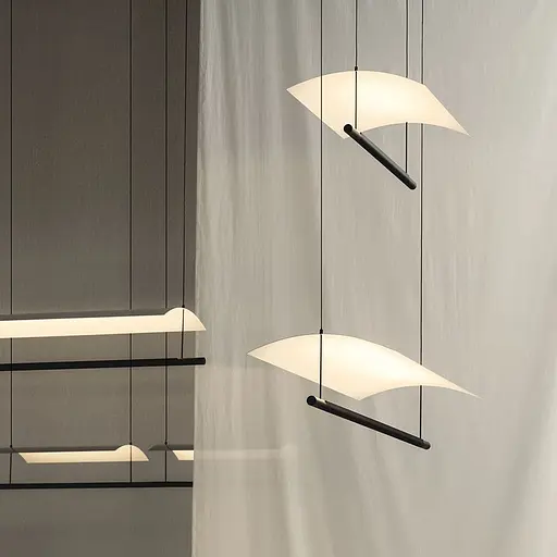 Підвісний світильник 30х15 см | Арт. AA233-300 BK+WT | Line F - фото 1