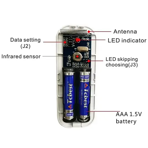 Бездротовий датчик руху на 433 мГц на батарейках ААА до 80 метрів Nectronix PIR-433 (100888) - фото 5