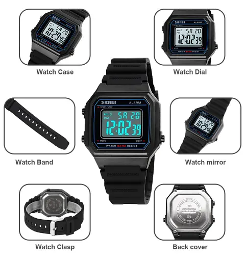 Наручний годинник Skmei 1698 Black White, 1698BKWT (18605) - фото 3
