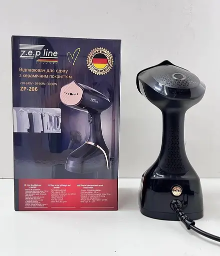 Ручний вертикальний відпарювач Zepline ZP-206 з керамічним покриттям 3000 Вт для одягу 4500 мл Чорний - фото 5