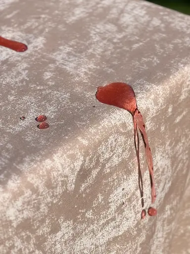 Водовідштовхувальна скатертина Мармур бежевий 300х140 см (+ 6 серветок 30х40 см) - фото 7