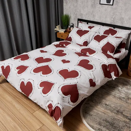 Комплект постельного белья Moon&Star семейный 143х210х2 наволочки 2х40х60 Romantic Mood Бязь Gold Люкс - фото 1