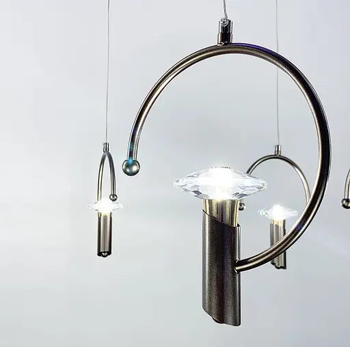 Подвесная люстра в корухе бронза на 6 ламп Line.F 5008/6 GR - фото 5