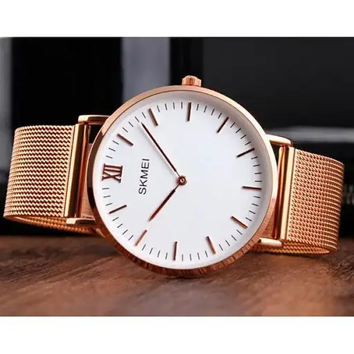 Кварцовий чоловічий годинник Skmei 1181 Large Золотистий - фото 6