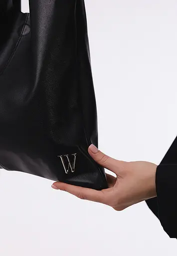 Шкіряна сумка шопер Nika чорний андора - фото 7