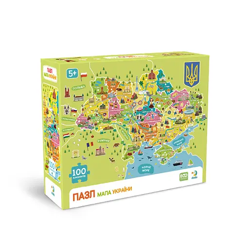 Пазли класичні Карта України 300706, 100 елементів