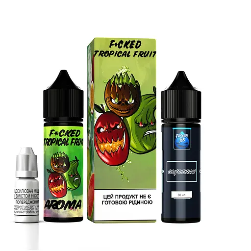 Набор компонентов для самозамеса органической заправки Fucked Mix 60 мл, 0-3 мг Tropical Fruit Киви Маракуйя Гуава (15549)