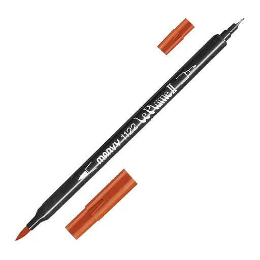 Маркер для паперу Коричневий 0.75 мм 1-6 мм 1122-S Le Plume II Marvy - фото 1