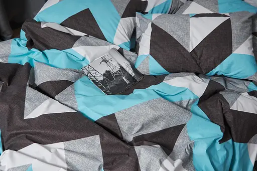 Комплект постельного белья Moon&Star Бязь Gold Люкс Dodger полуторный евро 160х220 наволочки 4х50х70 - фото 6