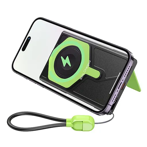 Наружный аккумулятор Hoco DB83 10000 mAh 22.5 W power bank со встроенным кабелем - фото 5