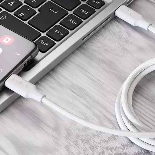 Кабель Proove Striped Silicone USB-C to USB-C 60W 1m White (CCSS60002202) [133332] - фото 3