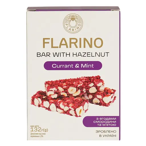 Батончики Flarino с фундуком, смородиной и мятой 132 г (HСР-130) - фото 1