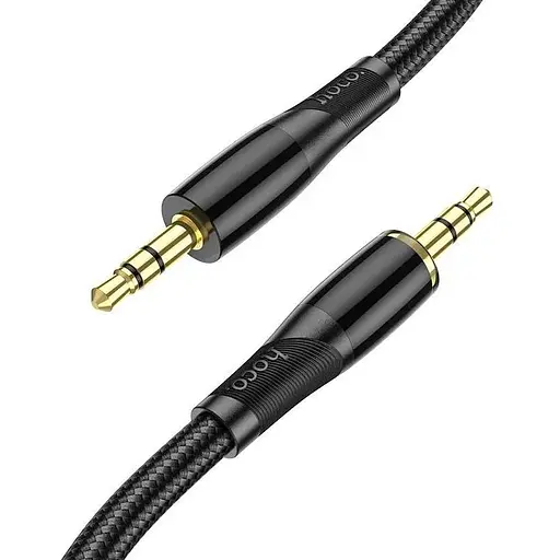 Кабель Hoco UPA25 Transparent Discovery Edition AUX audio cable 1 м чорний - фото 4