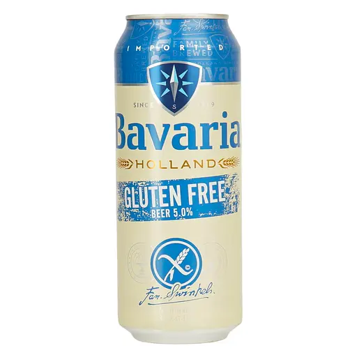 Пиво Bavaria Gluten Free 5% 0.5 л з/б - фото 1