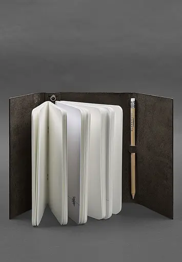 Шкіряний блокнот (Софт-бук) 1.0 темно-коричневий - фото 3