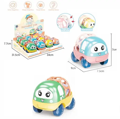 Машинка-погремушка Грузовик Oball, BM2101, голубая - фото 2