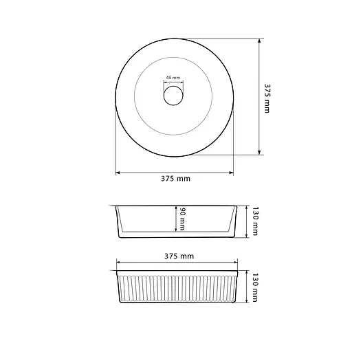 Умивальник VBI Brindisi white накладний VBI-014100, Білий - фото 2