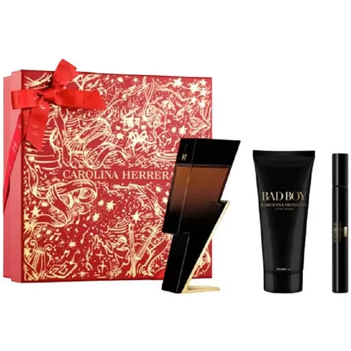 Набір Carolina Herrera Bad Boy Elixir 100 мл парфумована вода 100 мл гель для душу 10 мл міні - фото 1