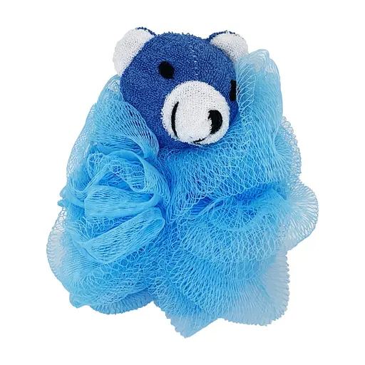 Мочалка для купання малюків "Ведмедик" Mega Zayka MGZ-0912(Blue) нейлон - фото 1