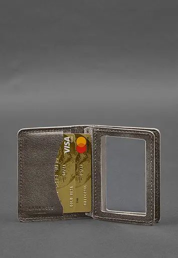 Кожаная обложка для водительского удостоверения, ID и пластиковых карт 2.0 темно-бежевая - фото 5