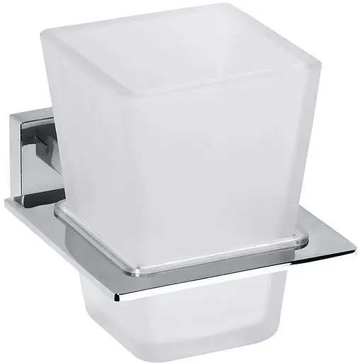 Склянка з тримачем Bemeta Plaza скло 118110052 білий - фото 1