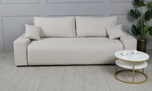 Диван Турин прямой раскладной бежевый - фото 5