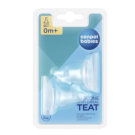 Набор силиконовых сосок к бутылкам с узким отверстием 2 шт "EasyStart" мини - фото 1