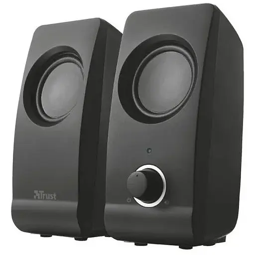 Колонки 2.0 Trust Remo, черный, 8W, работает от USB, регулятор громкости на передней панели (17595) - фото 1