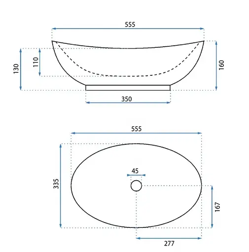 Умывальник Rea Kate 56 white накладной REA-U6801, Белый - фото 6