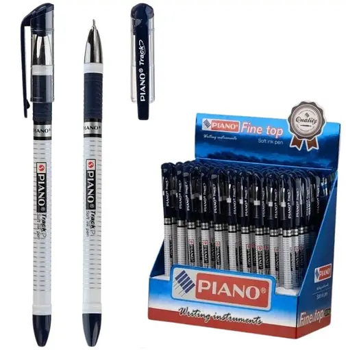 Ручка масляная Piano Track, синяя, грип, 50 шт.