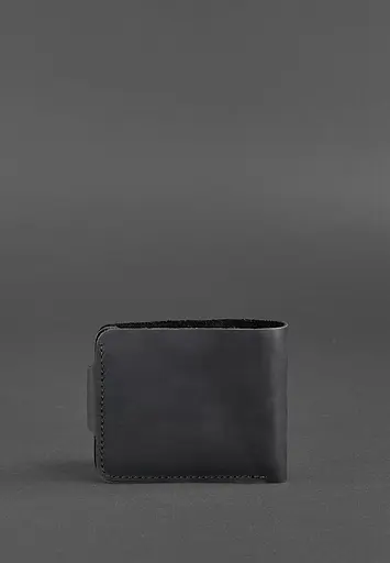 Шкіряне портмоне 4.3 чорне Crazy Horse - фото 5