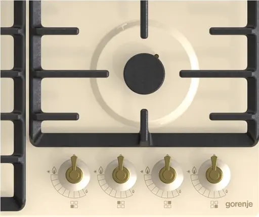 Варильна поверхня Gorenje газова, 60см, чавун, бежевий - фото 6