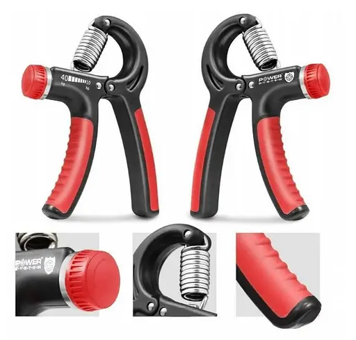Еспандер кістьовий Power System PS-4021 з регульованим навантаженням 10-40 кг Power Hand Grip Black (PS-4021_Black) - фото 4