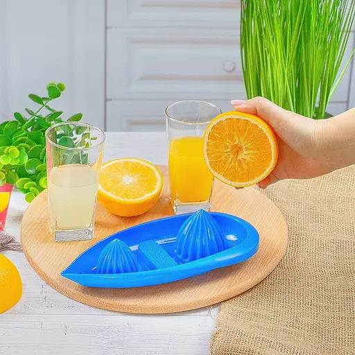 Соковыжималка ручная для цитрусовых и терка для овощей, Kitchette Синий 85166 - фото 4