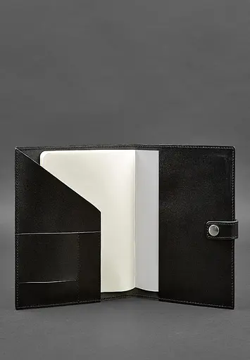 Шкіряна папка (софт-бук) для блокнота і планшета 10.0 Угольно-чорна - фото 4