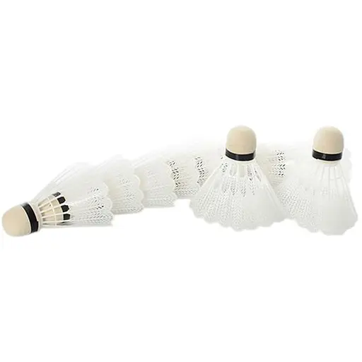 Воланчик для бадмінтону, білий пластик, 12 шт.