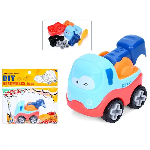 Конструктор на шурупах, строительная техника, 6.5 см, в пакете, 15x16x5 см (в ассортименте)