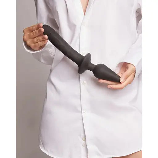 Анальна пробка з дилдо 2 в 1 Strap-On-Me Switch Plug-In Realistic Dildo Black L діаметр 4.5/3.4 см - фото 6