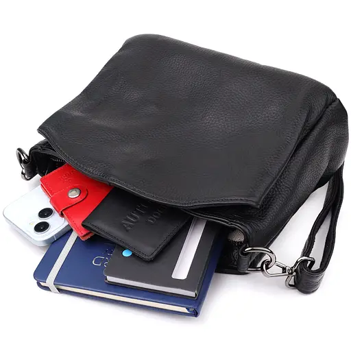 Сумка на плече з натуральної шкіри для жінок Vintage 22х18х11 см 000315855 - фото 10