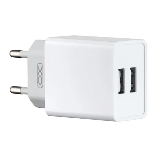Сетевое зарядное устройство для XO L65EU 2.4A two USB charger Белый - фото 1