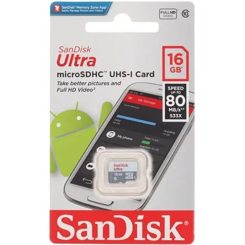 Карта пам'яті SanDisk Ultra microSDHC UHS-I 16GB (SDSQUNS-016G-GN3MN) - фото 1