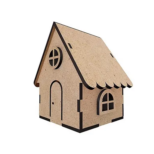 Заготовка для декорування "Будиночок 12" Fabrika Decoru FDPO-403 з LED свічкою в комплекті - фото 2