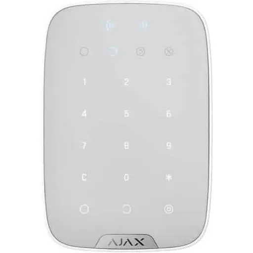 Бездротова сенсорна клавіатура Ajax KeyPad Plus white з RFID-зчитувачем та підтримкою Bluetooth - фото 1
