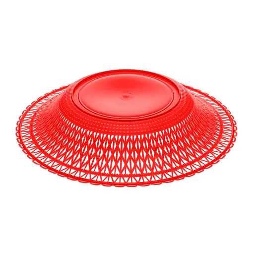 Фруктовниця пластикова кругла тарілка підставка для фруктів Ø 28 см Червоний 87875 - фото 3