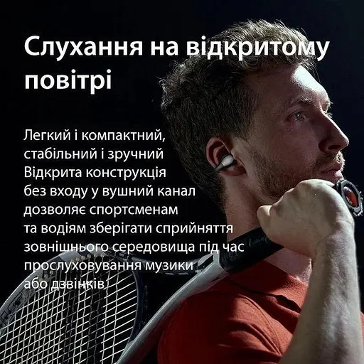 Навушники з спрямованим звуком бездротова Bluetooth 5.3 гарнітура Langsdom TS03 Black - фото 9