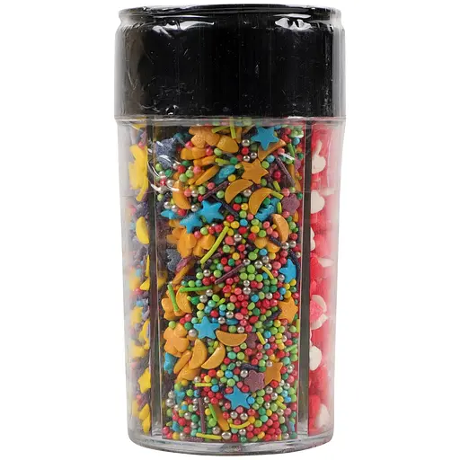 Посыпка кондитерская Добрик Ассорти в 4-секционной банке 155 г - фото 2