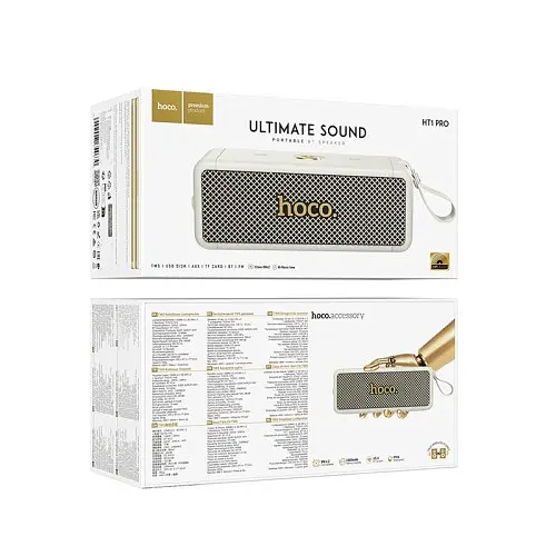 Акустична система бездротова Hoco HT1 Pro Marquis sports BT speaker paint колонка біла - фото 4