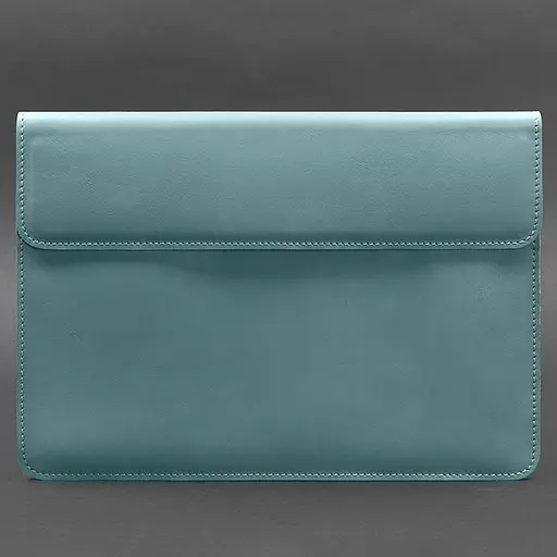 Кожаный чехол-конверт BlankNote на магнитах для MacBook Pro 16" Бирюзовый - фото 4