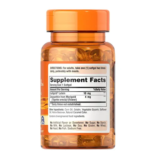 Натуральна добавка Puritan's Pride Zeaxanthin 4 mg with Lutein 10 mg, 60 капсул - фото 2