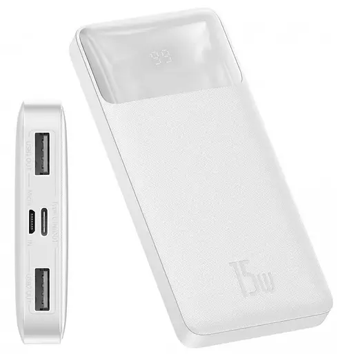 Павербанк Baseus Bipow Overseas PPBD050002 Power Bank портативний зарядний пристрій 10000 mAh Білий - фото 8